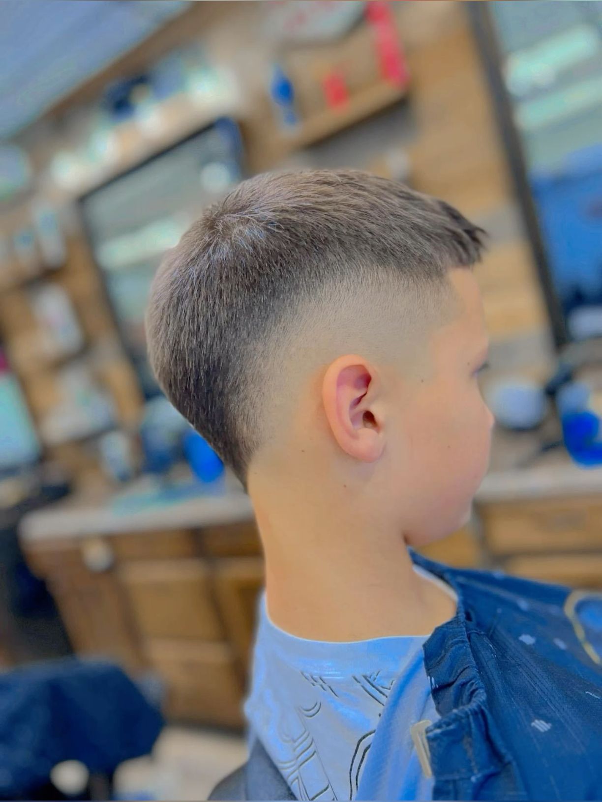 Enfant avec un burst fade